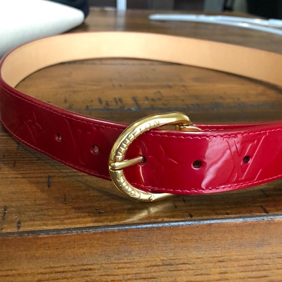Louis Vuitton Red Monogram Vernis Belt - Picture 2 of 9